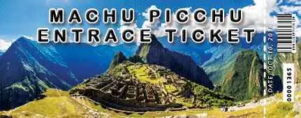 Historic Santuary of Machu Picchu entrance tickets